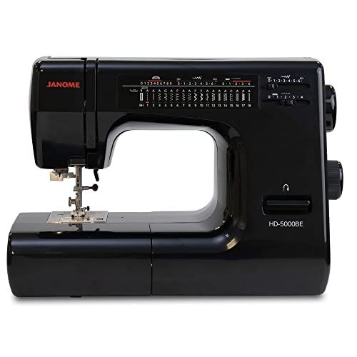 Janome HD5000 Black Edition: Heavy Duty Sewing Machine with Bonus Quilt Kit